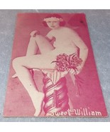 Arcade Card Cheesecake Risque Pin Up Sweet William Sepia Color 1920&#39;s - $7.00
