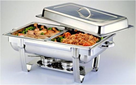 1/2 Size CHAFER PAN 2 PACK CATERING HOTEL CHAFING DISH HALF PANS - $58.61