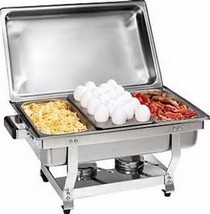 1/3 Size CHAFER PAN 3 PACK CATERING HOTEL CHAFING DISH ONE THIRD SIZE PANS - £56.01 GBP