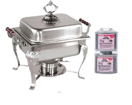 4QT CLASSIC Rectangular Chafing Dish Chafer Catering Buffet Warmer FREE ... - £64.10 GBP