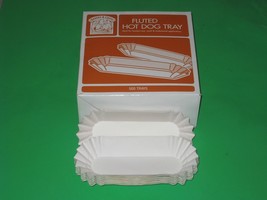 500 Hot Dog Tray Holders Paper Fluted Bakers and Chefs Brand NEW! Ca$h B... - £17.48 GBP