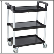 Black Three Shelf Utility Cart / Bus Cart  BLACK AND BLUE AVAILABLE Best... - £158.69 GBP