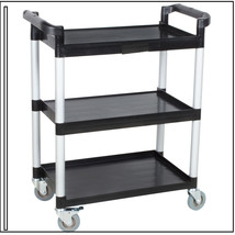 Black Three Shelf Utility Cart / Bus Cart  BLACK AND BLUE AVAILABLE Best... - £155.95 GBP