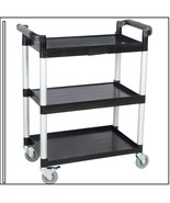 Black Three Shelf Utility Cart / Bus Cart  BLACK AND BLUE AVAILABLE Best... - £159.28 GBP