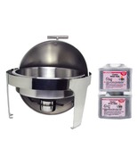 New 6.5 Qt. Supreme Round Roll Top ChromeTrim chafer set  Brand New - $3,109.91 MXN