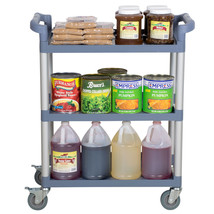 BlueThree Shelf Utility Cart / Bus Cart  BLACK AND BLUE AVAILABLE Best P... - £82.17 GBP