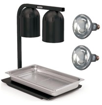 Nemco Countertop Freestanding Infrared Heat Lamp W/ Two bulbs Black 6000... - $192.32