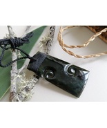 New Zealand Jade Greenstone Toki Koru large Pendant 67mm L x 32mm Unisex - $218.00