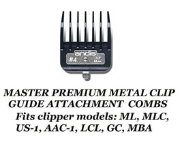 Andis #4–1/2&quot;13mm Premium Metal Clip Guide Comb*Fit Ml Master,Fade,Us Pro Clipper - £3.98 GBP