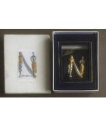 Vintage Erté Alphabet Pin Pendant 'N', Park West Gallery Box Swarovski Sterling - $125.00