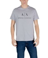 Armani Exchange Men T-Shirt Grey Short Sleeve Designer Logo Tee 2025 Col... - €44,37 EUR