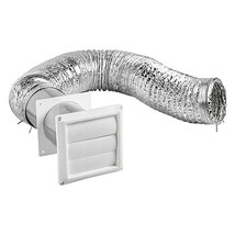 Lambro 1379W 4-In. x 8-Ft. UL 2158A Transition Duct Louvered Vent Kit - $1,085.12 MXN
