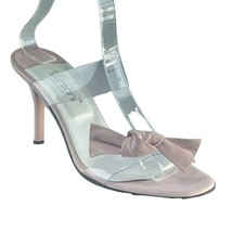 VERSANI Sandals PVC Leather Heels Pink Size 7B Women&#39;s Shoes - £43.42 GBP