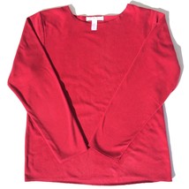 Carole Hochman fleece pajama PJ top size S Small red long sleeve loungewear - £6.29 GBP