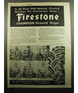 1949 Firestone Champion Ground Grip Tractor Tires Advertisement - £14.55 GBP