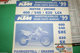 1999 KTM 400/540/620 SX/SXC Spare Parts Manual Engine + Chassis - £23.66 GBP