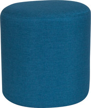 Blue Fabric Round Pouf QY-S10-5001-1-BLU-GG - £103.87 GBP