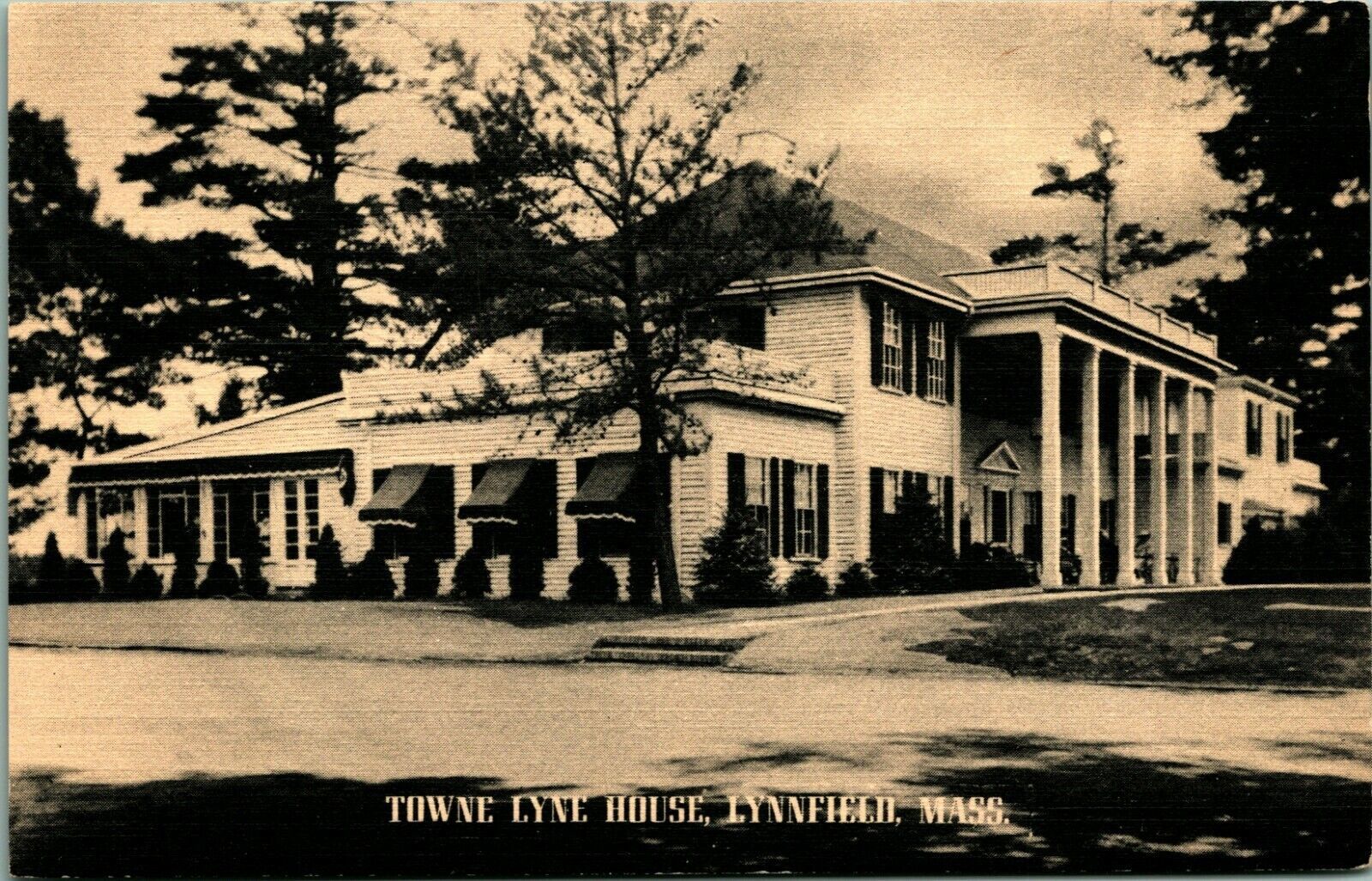 Primary image for Towne Lyne House Lynneville Massachusetts MA UNP Unused Linen Postcard E1