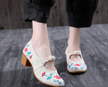 canvas studded med heel shoes vintage ladies cotton embroidered old beijing block thumb155 crop