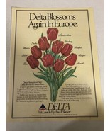 1990 Delta Airlines Blossoms In Europe Vintage Print Ad Advertisement pa14 - €6,97 EUR