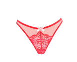 L&#39;AGENT BY AGENT PROVOCATEUR Womens Thongs Sheer Floral Lace Red Size S - $19.39