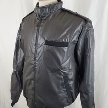 Vintage Pla-Jac by Dunbrooke Jacket Men&#39;s Large Black Cafe Racer Style 8... - $59.99