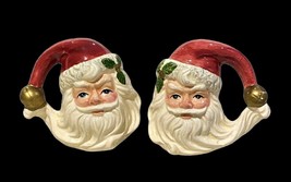 Fitz Floyd Santa Face Salt Pepper Shaker Christmas Set Omnibus Vintage O... - £7.58 GBP