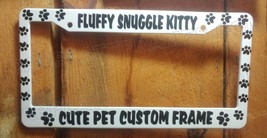 CUTE PAW PRINT cat dog pet paw custom made License Plate Frame personalized tag - £6.46 GBP