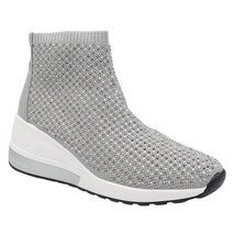 Aqua College Women Wedge Heel Sock Sneakers Kandice Size US 7M Grey Stones Knit - £31.73 GBP