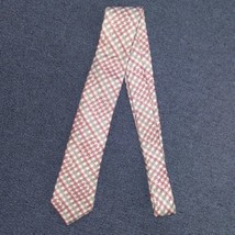 1901 Nordstrom Tie Mens Regular Gingham Plaid 100% Silk Tie - £19.60 GBP