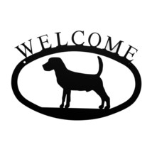 Village Wrought Iron Beagle Dog Welcome Home Sign Small - $24.05