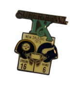 Vintage 1975 Super Bowl IX New Orleans Steelers Vikings Souvenir Pin - £7.04 GBP