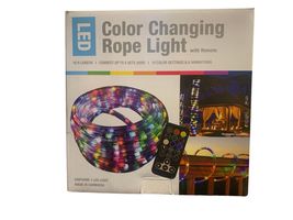 LED Color Changing Rope Light w/Remote 10 Color Settings Connect up to 5 Sets - £27.45 GBP