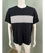 NWT Men&#39;s Michael Kors Black/White Striped S/S Tee Shirt Sz Large - £19.94 GBP