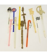 Swizzle Stick Lot of 11 Chicago Cubs L Droville Deauville Sun Valley Jer... - $184.17 MXN