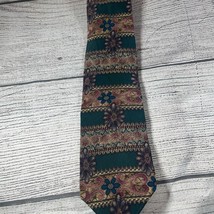 Bill Blass Green and Gold Geometric Tie - $10.00
