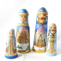 Vintage Ukrainian Nesting matryoshka stacking dolls Kiev Signed Set 2 - £79.09 GBP