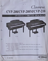 Yamaha CVP-208 208M 210 Clavinova Piano Original Overall Circuit Diagram... - $39.59
