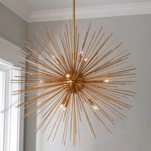 Mediados Siglo Erizo Diseño Sputnik Candelabro Hecho De Puro Latón Icónico Luces - £217.36 GBP