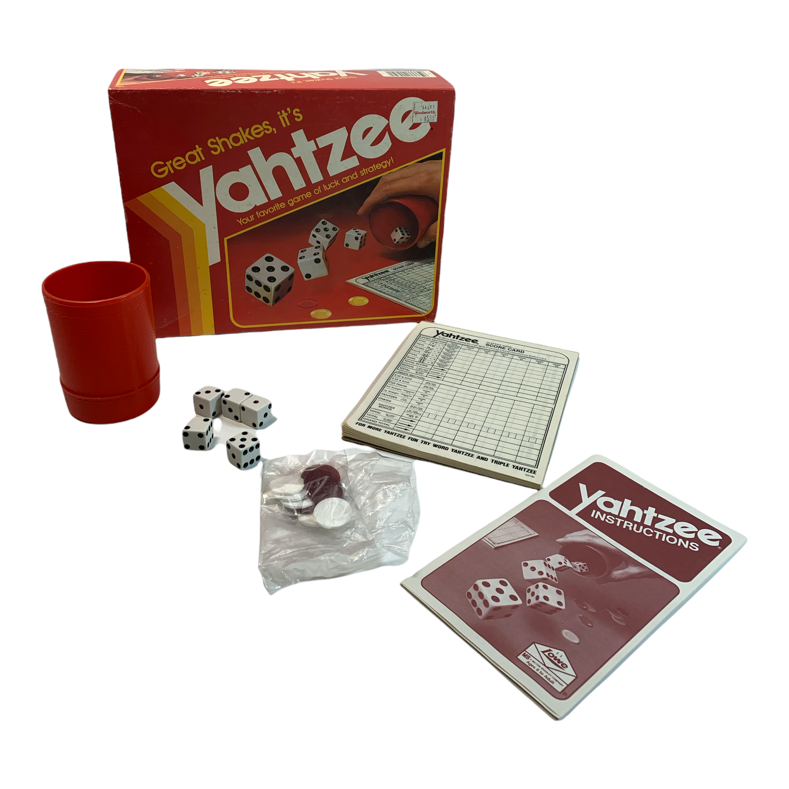 1982 Yahtzee Dice Game Milton Bradley Board Game Vintage - £8.90 GBP