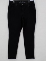 Gloria Vanderbilt Jeans Ladies SZ 18 Average Curvy Black Denim Slimming Effect - £9.52 GBP