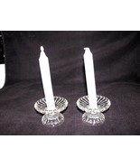 Vintage Candle Stick Holders Cut Crystal Glass  American Brilliant - £7.88 GBP