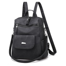 Leather Backpack Women Shoulder Bag Vintage Bagpack Travel Backpa For School Tee - £43.83 GBP