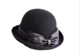 Ladies Curl Brim Wool Hats For Women With Big Bowknot Wedding And Church... - $39.99