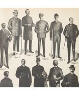 1900 Mens Suits Bowler Hat Top Hat Advertisement Victorian Sears Roebuck... - €8,11 EUR
