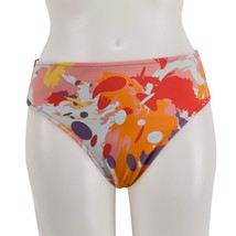 RELLICIGA Women&#39;s Bikini Bottoms Abstract Design Orange Mix Size S - $11.69