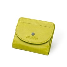 Contact&#39;S Genuine Leather Fashion Small Wallet Women Female Coin Purse Short Car - £38.10 GBP
