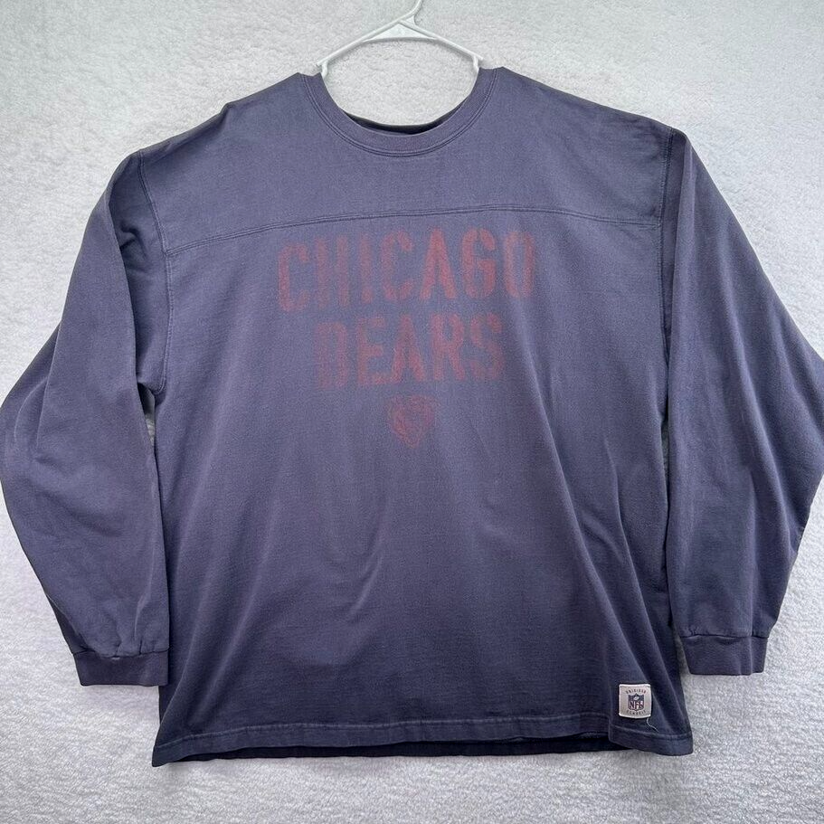 Reebok Shirt Adult 2XL Chicago Bears Gridiron Classic NLF Football Long Sleeve - $29.69