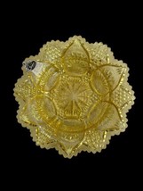 Htf Vintage Fenton Art Glass Crystal Regency Amber Yellow Ashtray Mcm - £46.56 GBP