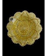 HTF Vintage FENTON Art GLASS Crystal Regency Amber Yellow ASHTRAY MCM - $77.32 CAD